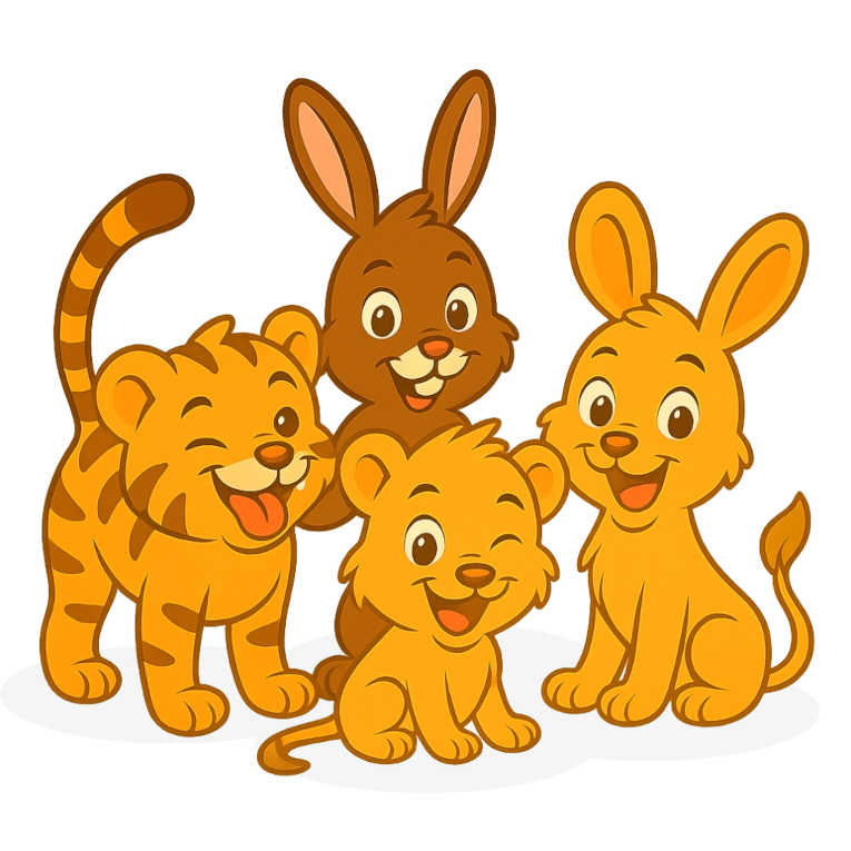 Friendly Tiny Tales animal mascots